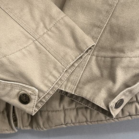 US Polo Assn Coat Men XL Canvas Sherpa Lined Bomber Jacket Barn Chore Tan Field - Picture 6 of 13